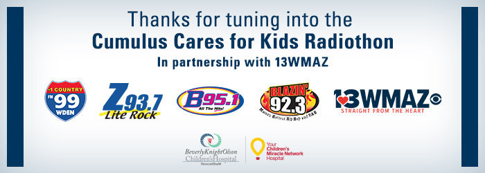 Cumulus Cares For Kids Radiothon Header