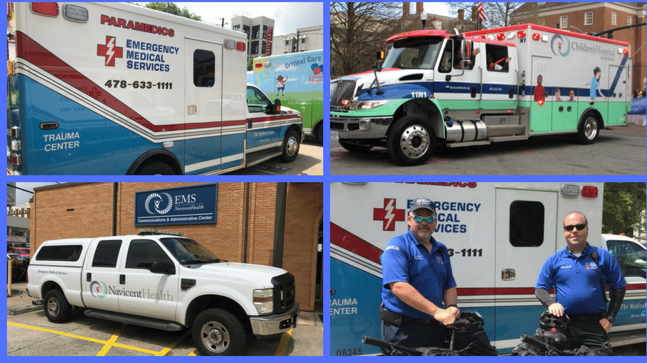 collage of emergency vehicles for navicent health medical center