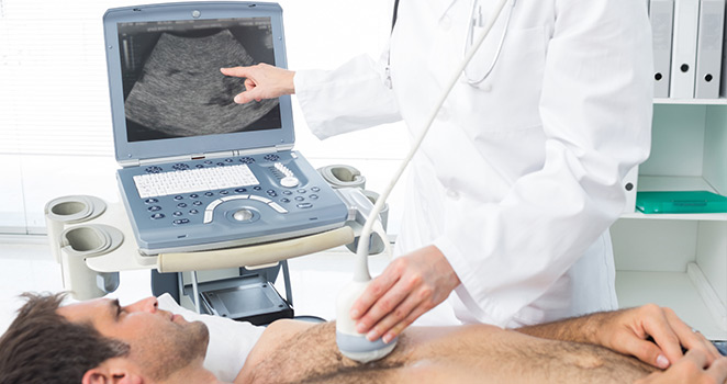 man getting an ultrasound