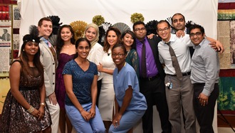 Group of residents pose for a group shot