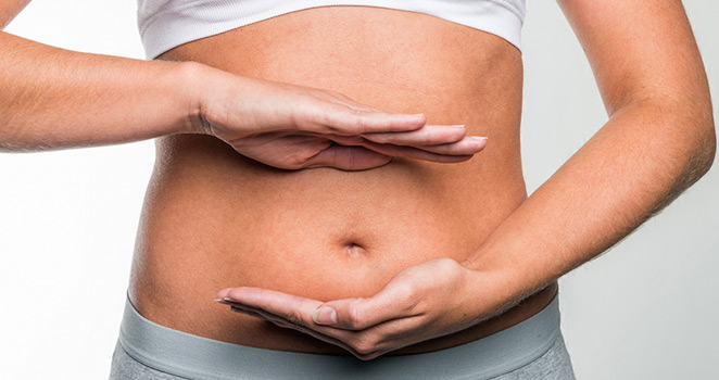 Image of a healthy woman's midsection